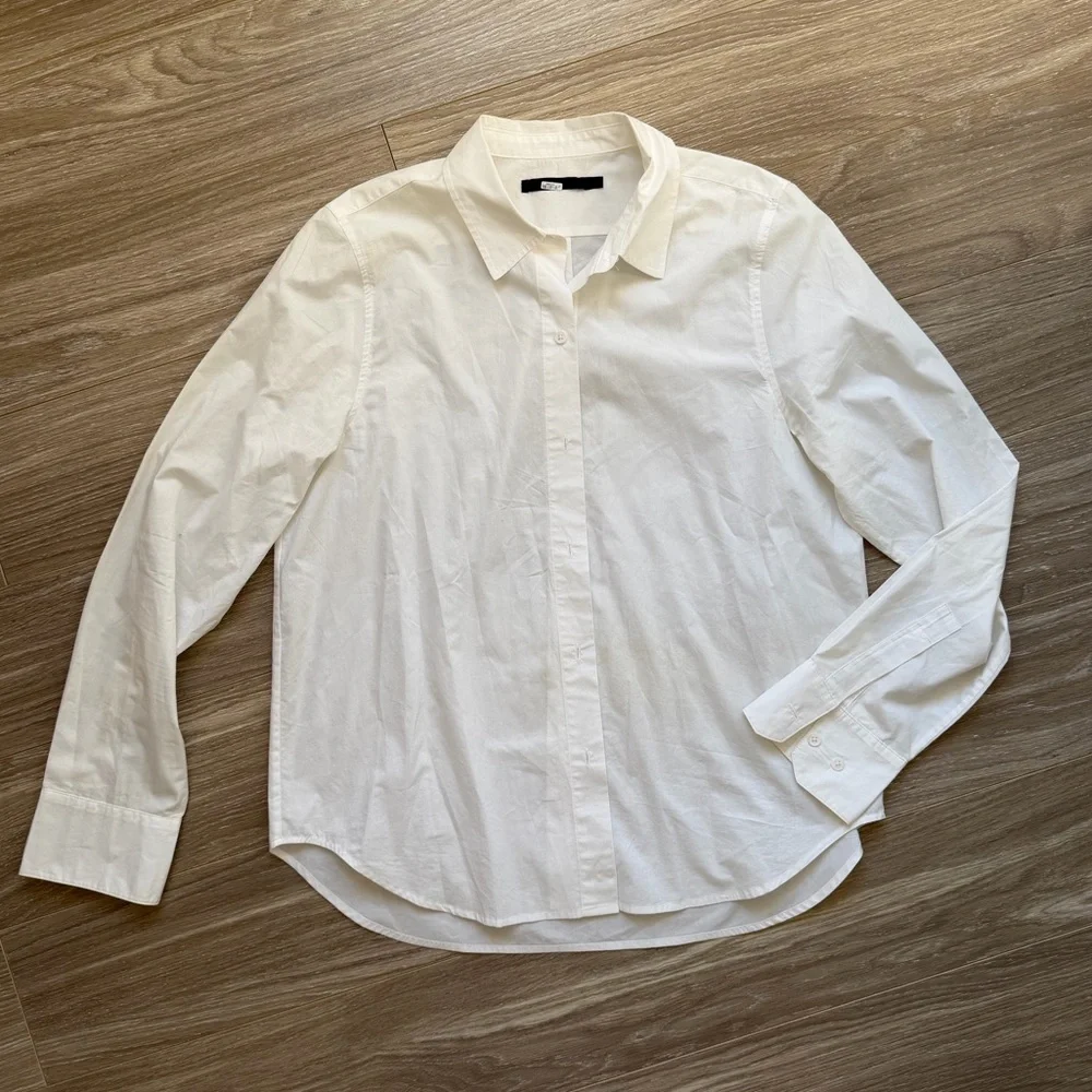 Jenni Kayne Women’s Classic Cotton Button Up in White Sz M 100% Cotton EUC - Picture 2 of 12